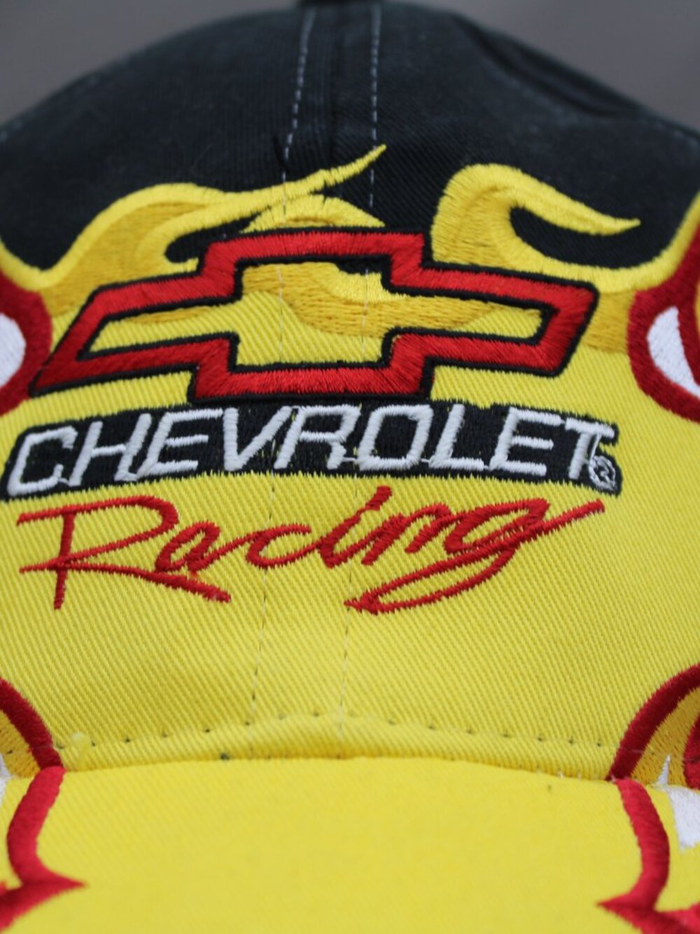 Car Racing Hat - Chevrolet Racing Flag Graphics - Adult Gripback - Picture 2 of 8